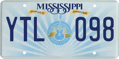 MS license plate YTL098