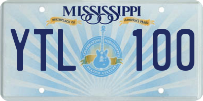 MS license plate YTL100