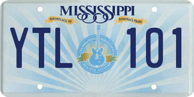 MS license plate YTL101