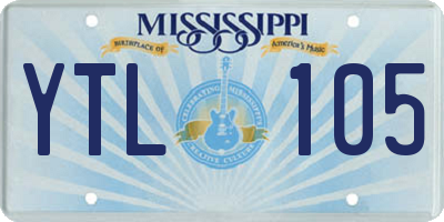MS license plate YTL105