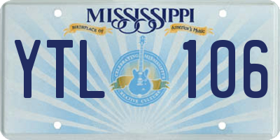 MS license plate YTL106
