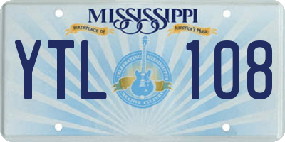 MS license plate YTL108