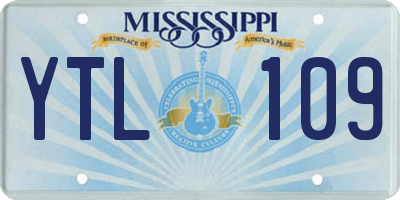 MS license plate YTL109