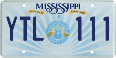 MS license plate YTL111