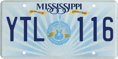 MS license plate YTL116