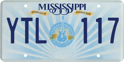 MS license plate YTL117