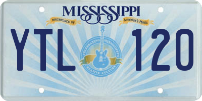 MS license plate YTL120