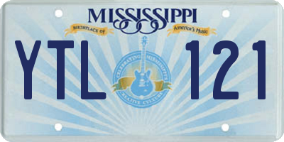 MS license plate YTL121