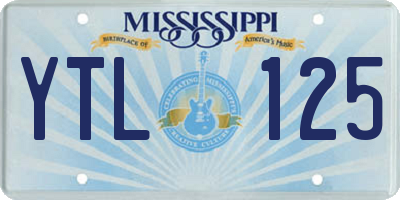 MS license plate YTL125