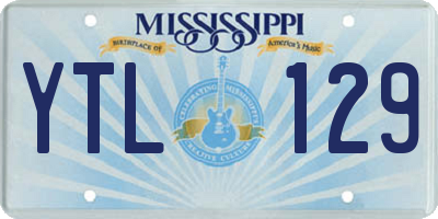 MS license plate YTL129
