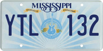 MS license plate YTL132