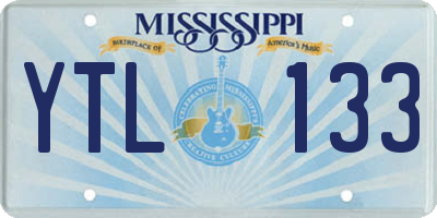 MS license plate YTL133