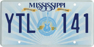 MS license plate YTL141