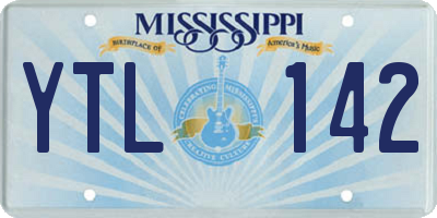 MS license plate YTL142