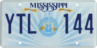 MS license plate YTL144