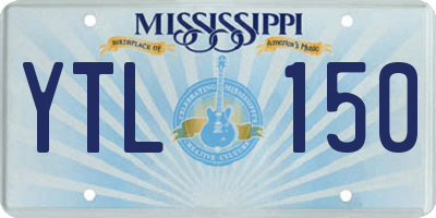 MS license plate YTL150