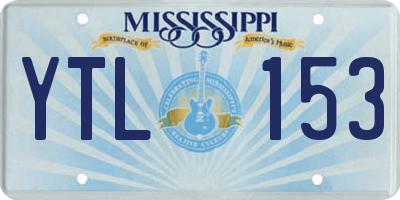MS license plate YTL153