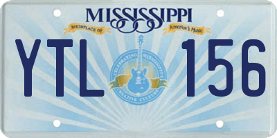 MS license plate YTL156
