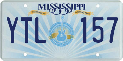 MS license plate YTL157