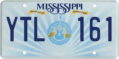 MS license plate YTL161