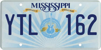 MS license plate YTL162