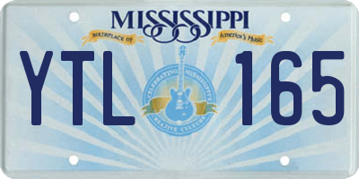 MS license plate YTL165