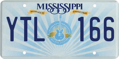 MS license plate YTL166