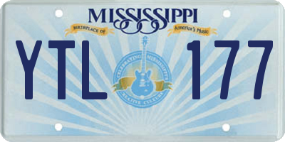 MS license plate YTL177
