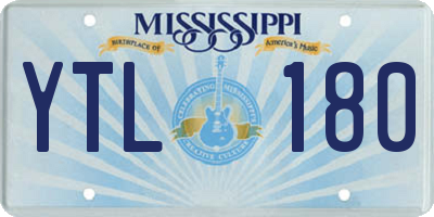 MS license plate YTL180