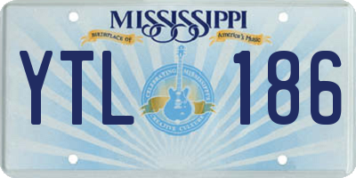MS license plate YTL186