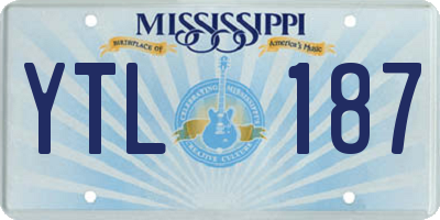 MS license plate YTL187
