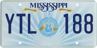 MS license plate YTL188
