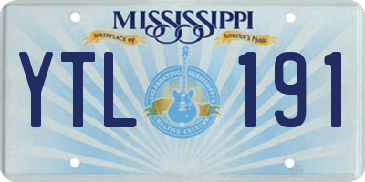 MS license plate YTL191