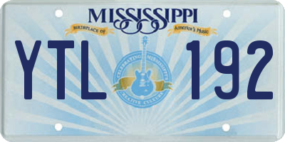 MS license plate YTL192
