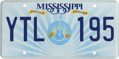 MS license plate YTL195