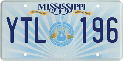 MS license plate YTL196