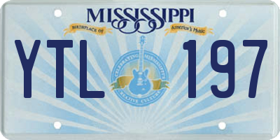 MS license plate YTL197