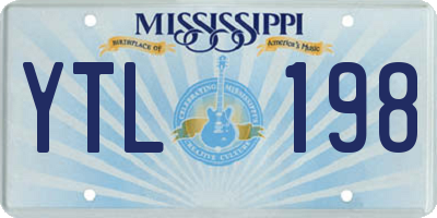 MS license plate YTL198