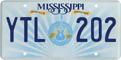 MS license plate YTL202