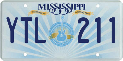 MS license plate YTL211