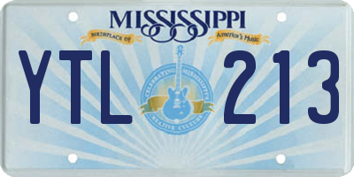 MS license plate YTL213