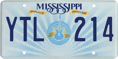 MS license plate YTL214