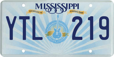 MS license plate YTL219