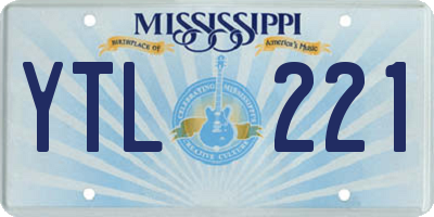 MS license plate YTL221