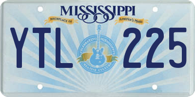 MS license plate YTL225