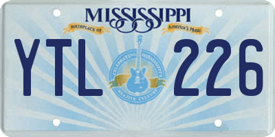 MS license plate YTL226