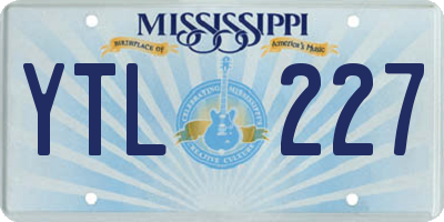 MS license plate YTL227