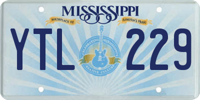 MS license plate YTL229