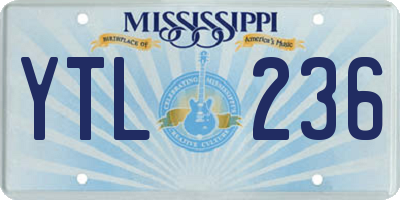 MS license plate YTL236