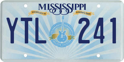 MS license plate YTL241